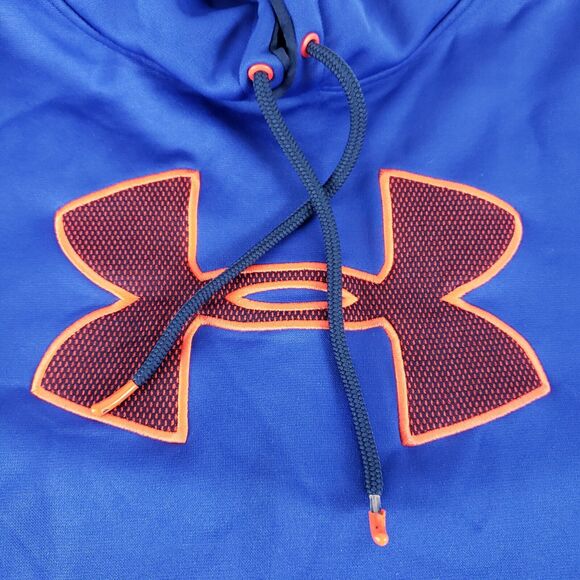 Under Armour UA Storm Hoodie Men SIZE L Blue Hooded Pullover Training Gym FLAWS - Picture 5 of 14